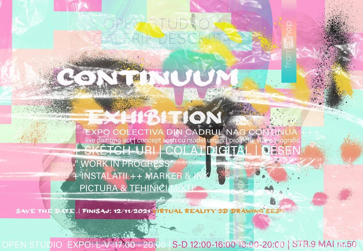 Afiș: Continuum — expoziție colectivă în cadrul NAG
